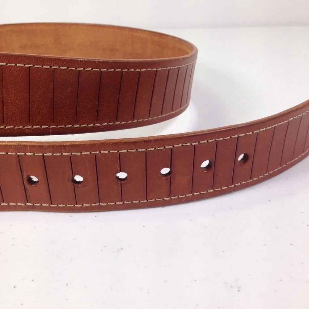VINTAGE Monda Leather Bikers Belt Size 40